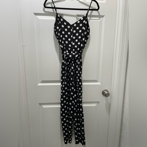L'agence Jaelyn V Neck Cami Polka Dot Retro Silk Printed Jumpsuit size 2 - Picture 6 of 14